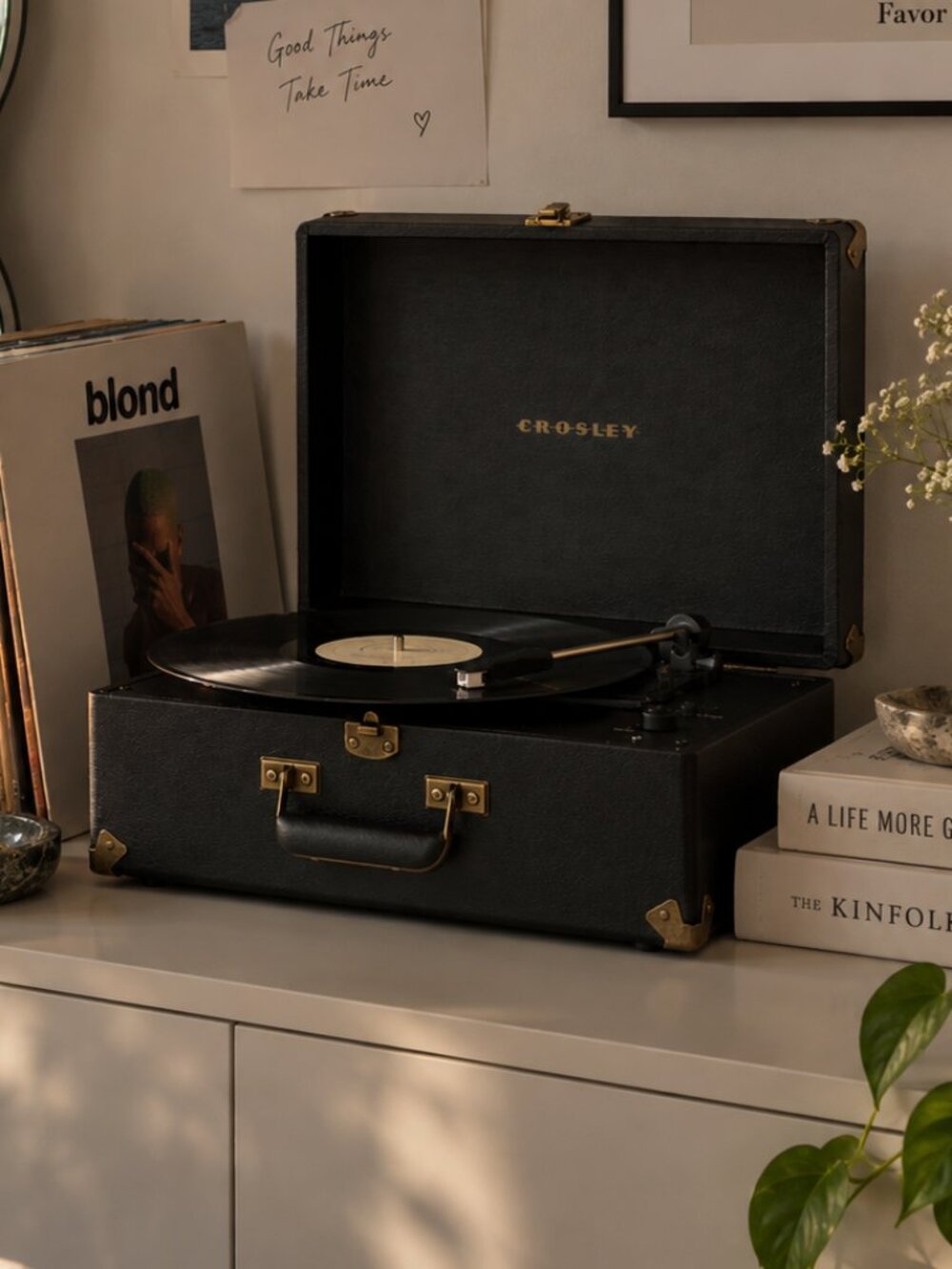 Crosley Anthology CR6253A Black Bluetooth 3 Speed Record Player Turntable